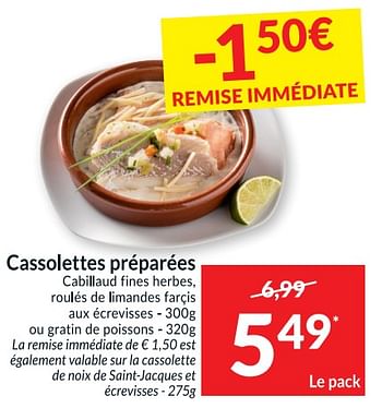 Promotions Cassolettes préparées - Produit maison - Intermarche - Valide de 30/03/2021 à 05/04/2021 chez Intermarche