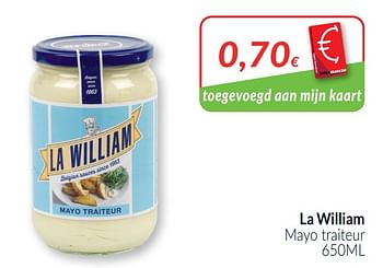 Promoties La william mayo traiteur - La William - Geldig van 01/04/2021 tot 30/04/2021 bij Intermarche