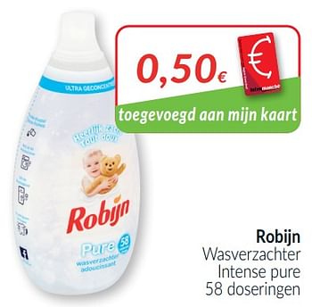Promotions Robijn wasverzachter intense pure - Robijn - Valide de 01/04/2021 à 30/04/2021 chez Intermarche