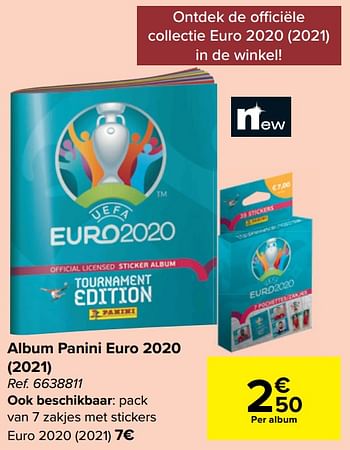 Promoties Album panini euro 2020 2021 - Pane Panini - Geldig van 30/03/2021 tot 12/04/2021 bij Carrefour