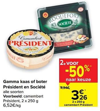 Promoties Camembert président - Président - Geldig van 30/03/2021 tot 12/04/2021 bij Carrefour