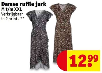 afbetalen Verdraaiing Bezem Huismerk - Kruidvat Dames ruffle jurk - Promotie bij Kruidvat
