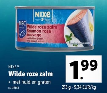 Nixe Wilde Roze Zalm - Promotie Bij Lidl