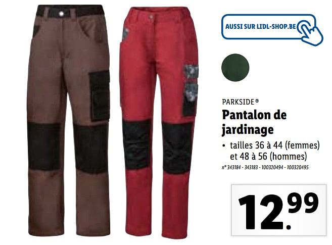 Pantalon de discount travail lidl 2020