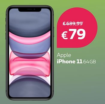 Promotions Apple iphone 11 64gb - Apple - Valide de 25/03/2021 à 04/04/2021 chez Proximus