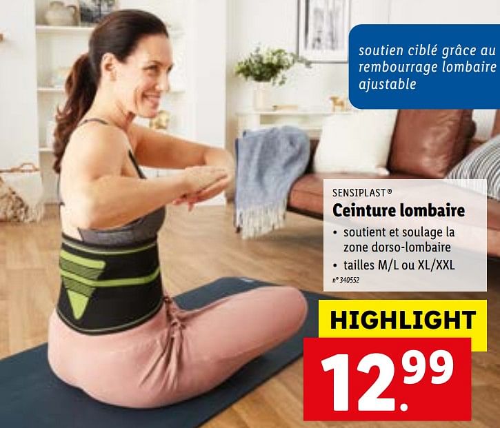 Sensiplast on sale ceinture lombaire