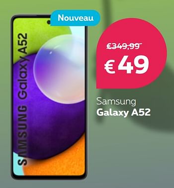 Promotions Samsung galaxy a52 - Samsung - Valide de 25/03/2021 à 04/04/2021 chez Proximus