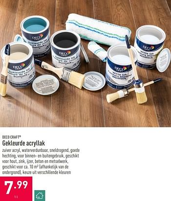 Promoties Gekleurde acryllak - Deco Craft - Geldig van 10/04/2021 tot 16/04/2021 bij Aldi