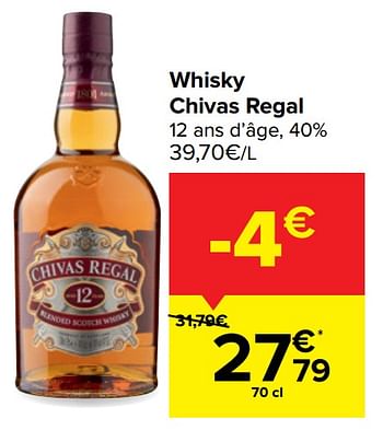 Promotions Whisky chivas regal - Chivas Regal - Valide de 30/03/2021 à 12/04/2021 chez Carrefour