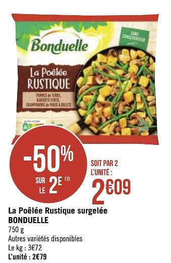 Promoties La poêlée rustique surgelée bonduelle - Bonduelle - Geldig van 29/03/2021 tot 11/04/2021 bij Géant Casino