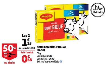 Promotions Bouillon boeuf halal maggi - MAGGI - Valide de 31/03/2021 à 30/04/2021 chez Auchan Ronq
