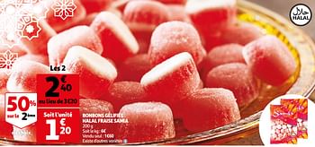Promoties Bonbons gélifiés halal fraise samia - Samia - Geldig van 31/03/2021 tot 30/04/2021 bij Auchan