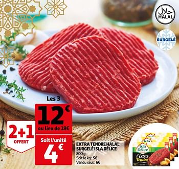 Promotions Extra tendre halal surgelé isla délice - Isla Delice - Valide de 31/03/2021 à 30/04/2021 chez Auchan Ronq