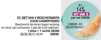 Promoties Set van 2 beschermers voor hamertenen - Epitact - Geldig van 01/04/2021 tot 15/06/2021 bij Damart