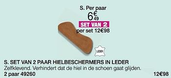Promoties Set van 2 paar hielbeschermers in leder - Huismerk - Damart - Geldig van 01/04/2021 tot 15/06/2021 bij Damart