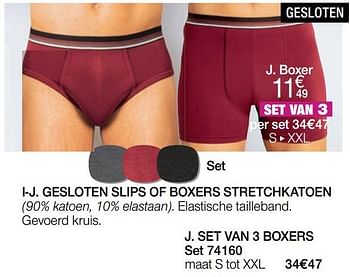 Promoties Set van 3 boxers - Huismerk - Damart - Geldig van 01/04/2021 tot 15/06/2021 bij Damart