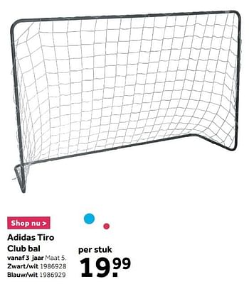 Promoties Adidas tiro club bal zwart-wit - Adidas - Geldig van 29/03/2021 tot 30/04/2021 bij Intertoys