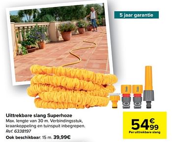 Promoties Uittrekbare slang superhoze - Hozelock - Geldig van 30/03/2021 tot 30/06/2021 bij Carrefour