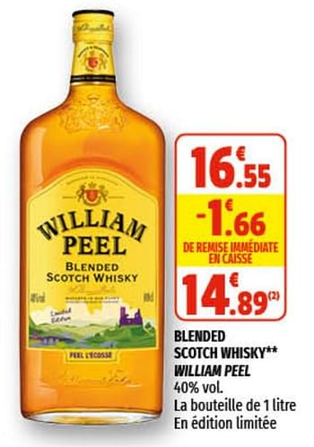Promotions Blended scotch william peel - William Peel - Valide de 31/03/2021 à 11/04/2021 chez Coccinelle