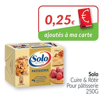 Promotions Solo cuire + rôtir pour pâtisserie - Solo - Valide de 01/04/2021 à 30/04/2021 chez Intermarche
