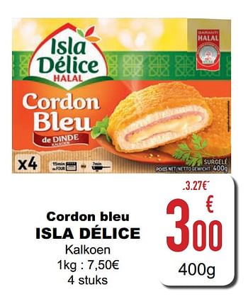 Promoties Cordon bleu isla délice - Isla Delice - Geldig van 02/04/2021 tot 12/05/2021 bij Cora