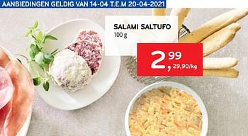 Promoties Salami saltufo - Huismerk - Alvo - Geldig van 14/04/2021 tot 20/04/2021 bij Alvo