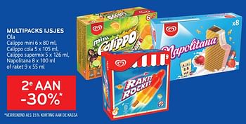 Promotions Multipacks ijsjes ola 2e aan -30% - Ola - Valide de 07/04/2021 à 20/04/2021 chez Alvo