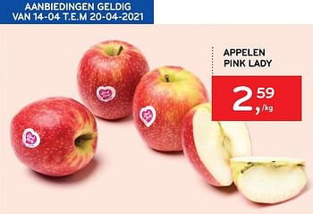 Promoties Appelen pink lady - Huismerk - Alvo - Geldig van 14/04/2021 tot 20/04/2021 bij Alvo