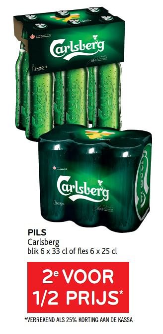Promoties Pils carlsberg 2e voor 1-2 prijs - Carlsberg Luxe - Geldig van 07/04/2021 tot 20/04/2021 bij Alvo