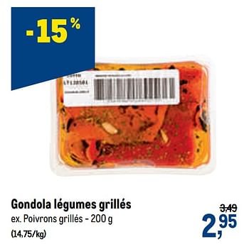 Promotions Gondola légumes grillés poivrons grillés - Gondola - Valide de 07/04/2021 à 20/04/2021 chez Makro