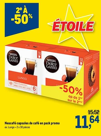 Promotions Nescafé capsules de café lungo - Nescafe - Valide de 07/04/2021 à 20/04/2021 chez Makro