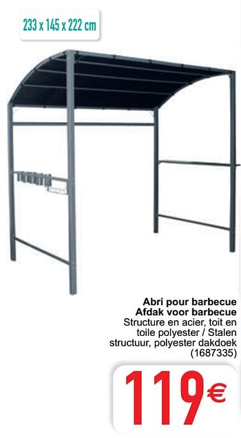 Promoties Abri pour barbecue afdak voor barbecue - Silver Style - Geldig van 30/03/2021 tot 26/04/2021 bij Cora
