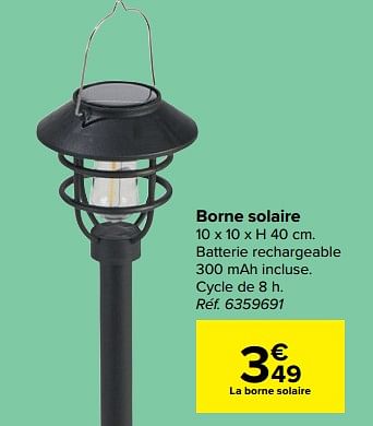 Promotions Borne solaire - Produit maison - Carrefour  - Valide de 30/03/2021 à 30/06/2021 chez Carrefour