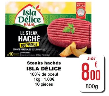 Promotions Steaks hachés isla délice - Isla Delice - Valide de 02/04/2021 à 12/05/2021 chez Cora
