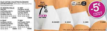 Promotions Lot de 2 culottes ou boxers coton stretch mini - Produit Maison - Damart - Valide de 01/04/2021 à 15/06/2021 chez Damart