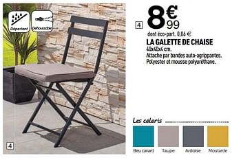 Promotions La galette de chaise - Produit Maison - Centrakor - Valide de 29/03/2021 à 09/05/2021 chez Centrakor