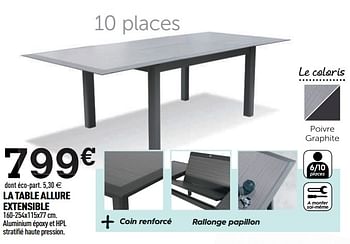 Promoties La table allure extensible - Huismerk - Centrakor - Geldig van 29/03/2021 tot 09/05/2021 bij Centrakor