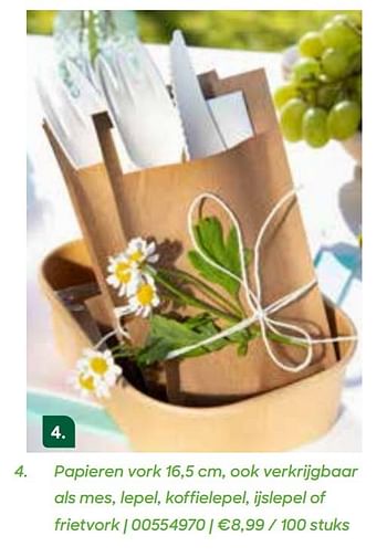 Promoties Papieren vork wit - Huismerk - Ava - Geldig van 06/04/2021 tot 05/09/2021 bij Ava