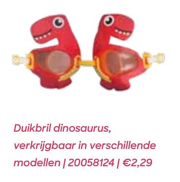 Promoties Duikbril dinosaurus - Huismerk - Ava - Geldig van 06/04/2021 tot 05/09/2021 bij Ava