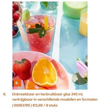 Promoties Onbreekbaar en herbruikbaar glas - Huismerk - Ava - Geldig van 06/04/2021 tot 05/09/2021 bij Ava
