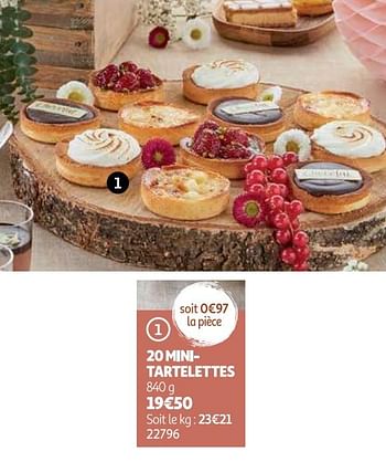 Promotions 20 mini- tartelettes - Produit Maison - Auchan Ronq - Valide de 01/04/2021 à 30/09/2021 chez Auchan Ronq