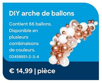 Promotions Diy arche de ballons - Produit Maison - Ava - Valide de 06/04/2021 à 05/09/2021 chez Ava