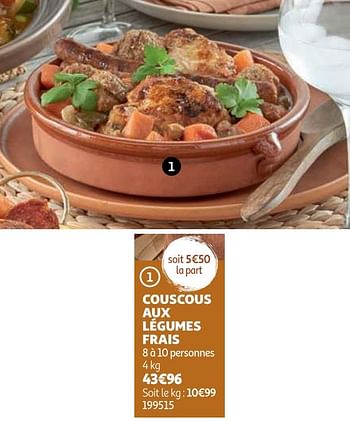 Promoties Couscous aux légumes frais - Huismerk - Auchan - Geldig van 01/04/2021 tot 30/09/2021 bij Auchan
