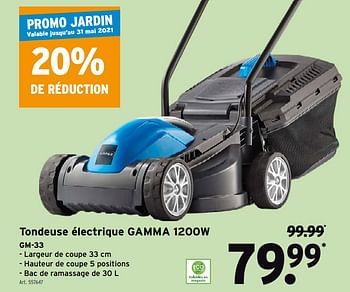 Promotions Tondeuse électrique gamma 1200w gm-33 - Gamma - Valide de 08/03/2021 à 31/05/2021 chez Gamma