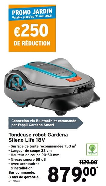 Promotions Tondeuse robot gardena sileno life - Gardena - Valide de 08/03/2021 à 31/05/2021 chez Gamma