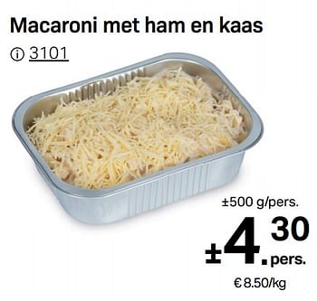 Promoties Macaroni met ham en kaas - Huismerk - Buurtslagers - Geldig van 31/03/2021 tot 27/04/2021 bij Buurtslagers