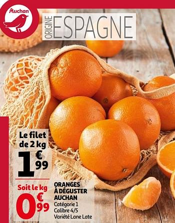 Promotions Oranges à déguster auchan - Produit Maison - Auchan Ronq - Valide de 06/04/2021 à 13/04/2021 chez Auchan Ronq