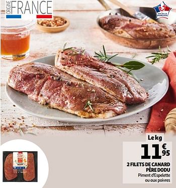 Promotions 2 filets de canard père dodu - Pere Dodu - Valide de 06/04/2021 à 13/04/2021 chez Auchan Ronq