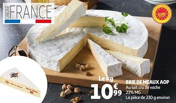 Promotions Brie de meaux aop - Produit Maison - Auchan Ronq - Valide de 06/04/2021 à 13/04/2021 chez Auchan Ronq