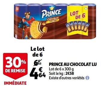 Promotions Prince au chocolat lu - Lu - Valide de 06/04/2021 à 13/04/2021 chez Auchan Ronq